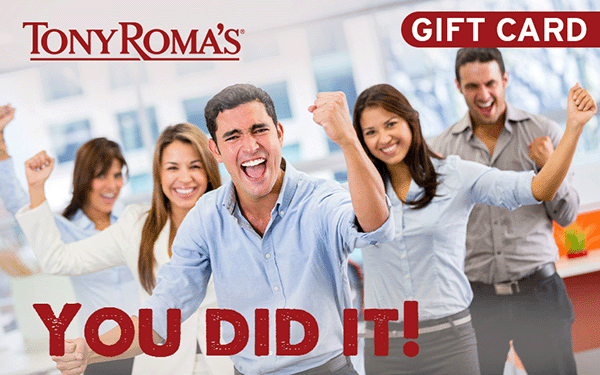 Tony Romas - You did it