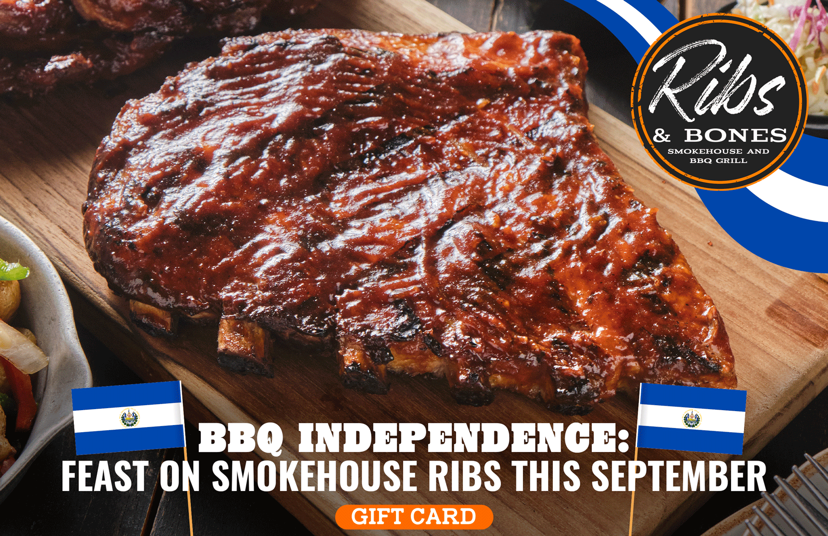 Ribs and Bones BBQ Independence GiftCards El Salvador